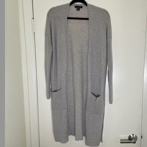 Saks Fifth Avenue SMALL Gray Cashmere Cardigan
